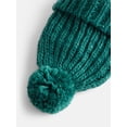 thumbnail image 4 of Scenario Women's Chunky Textured Beanie, One Size Fits Most, Teal Shimmer, 4 of 4