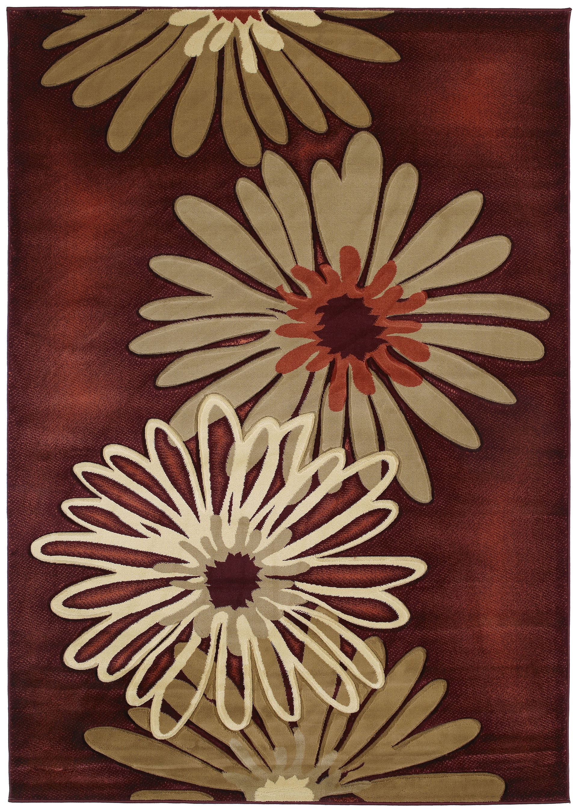 United Weavers Charlize Nevaeh Floral Terracotta Woven Polypropylene Area Rug or Runner