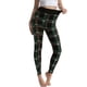 thumbnail image 1 of Gibobby Leggings y Mallas vaqueras elásticas para mujer, mallas térmicas a la moda con estampado a cuadros, mallas vaqueras imitación, pantalones para senpararismo, pantalones Yoga（Verde， M), 1 of 4