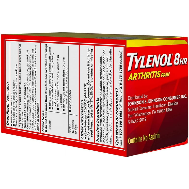 TYLENOL 8 HR Arthritis Pain Extended Release Caplets 650 mg 3pk