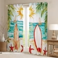 thumbnail image 2 of Erosebridal Surfing Surfboard Curtains and Drapes (38x45), Summer Beach 30%-50% Blackout Curtains for Bedroom, Ocean Starfish Curtains for Living Room, Bedroom Curtains Bedroom Decoration, 2 of 6