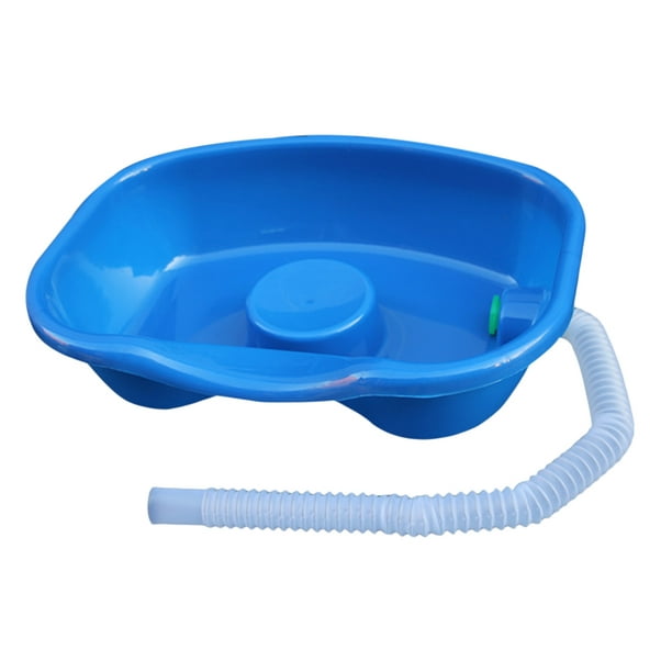 Medical Easy Bed Shampoo Plastic Basin Hair Washing Basin Thicken Wash  Basin (Dark Blue) 