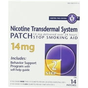 Nicotine Stop Smoking Aid Transdermal System Patch w/ Self-Help Guide, 14ct