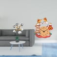 thumbnail image 2 of Figura de gato esférica, adorno de mesa, estatua moderna, escultura decorativa, reloj de pared silencioso para escritorio, oficina, estantería, sala d, 2 of 8