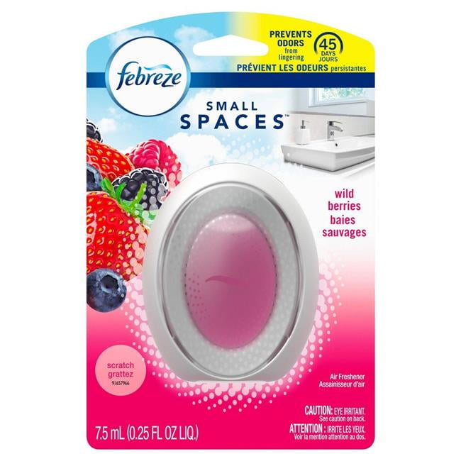 Febreze Small Spaces Air Freshener, Odor Eliminating, Wild Berries, 1