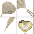 thumbnail image 5 of Sparkly Rhinestones Metal Chain Nipple Cover with Tassel, Reusable Adhesive Pasties Sexy Bra Body Chain, 5 of 13