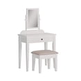 thumbnail image 5 of Crown Mark Table/tabouret Iris, Finition Blanche avec Assise Beige (2208SET-WH), 5 of 5
