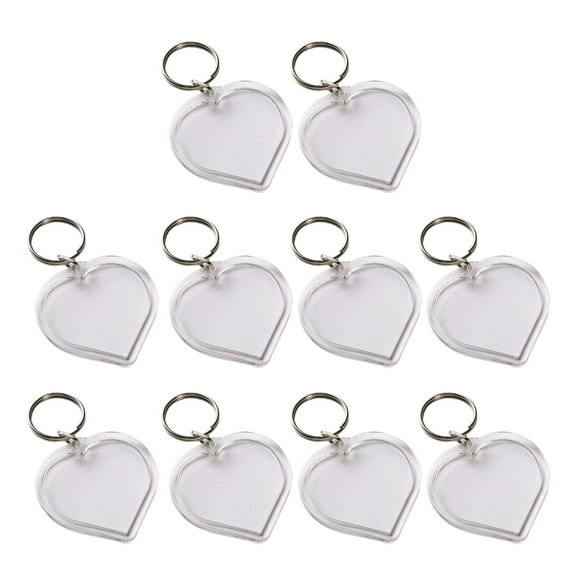 Aellinatey Clear Picture Keychain Acrylic Photo Snap-on Keychain for Artwork Gifts Crafts