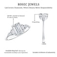 thumbnail image 5 of Rosec Jewels Lab Created Diamond Emerald Cut Engagement Ring (1.87 Carat, EF-VS Quality) - Statement Diamond Ring for Women, 925 Sterling Silver, US 4.00, 5 of 8