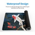 thumbnail image 4 of Fish Art Mouse Pad 31.5x11.8 Inch Japanese Gaming Full Desk Mousepad Extended Large Non-Slip Rubber Base Waterproof Big Keyboard Mat with Stitched Edges for Home Gaming and Office, 4 of 6