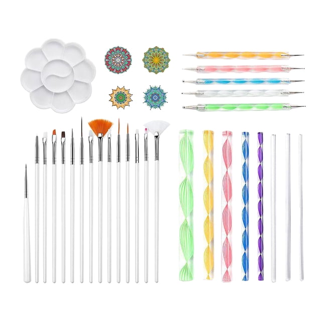 Set de herramientas de punteo Mandala con pinceles Sunnimix