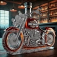 thumbnail image 1 of Whiskey Bottle Motorcycle Shape 11 Oz Novelty Glass Decanter 3d Engraving Creative For Men Motorcycle Rider/alcohol Lover Collector, 1 of 4