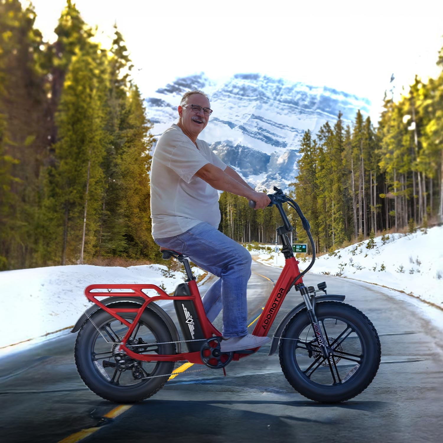 ADDMOTOR Foldtan M-120 Electric Bike for Adults, 750W Folding Commuter Electric Bicycle, 20 MPH,80MI, 15Ah UL2271 Removable Battery, City Cruiser Ebike, 20"x4.0" Fat Tires Ebike