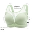 thumbnail image 3 of LLYWEY Comfy Bras on Sale Women's Bras No Underwire Ladies Push-Up Bra Style-812 Women's Plus Compression Bra Feature Adult Female Everyday Sports Bras Green 34B, 3 of 5
