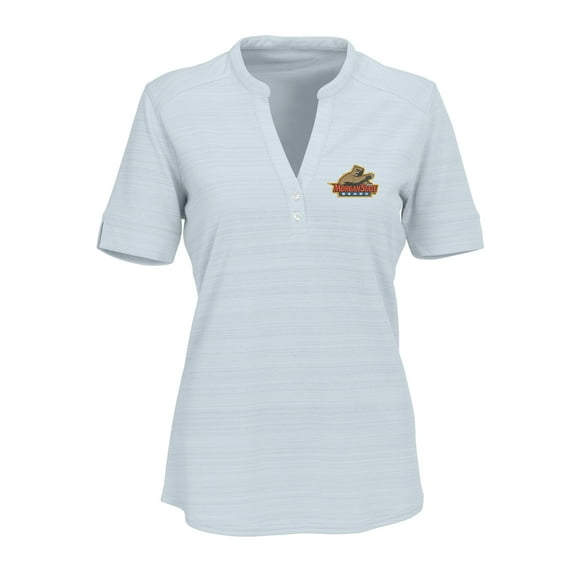 Women's Silver Morgan State Bears Strata Textured Henley Shirt