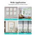 thumbnail image 6 of Window Privacy Film Green Eucalyptus Leaves Stained Glass Window Film Decorative Sun Block Window Cover Summer Botanical Vintage Wooden Window Clings Static Adhesive Sticker for Bathroom 23.6"x78.7", 6 of 7