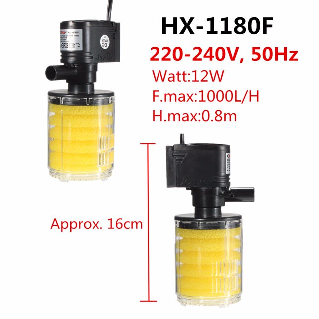 1000-1300L/H Submersible Water Internal Filter Pump For Aquarium Fish Tank Pond