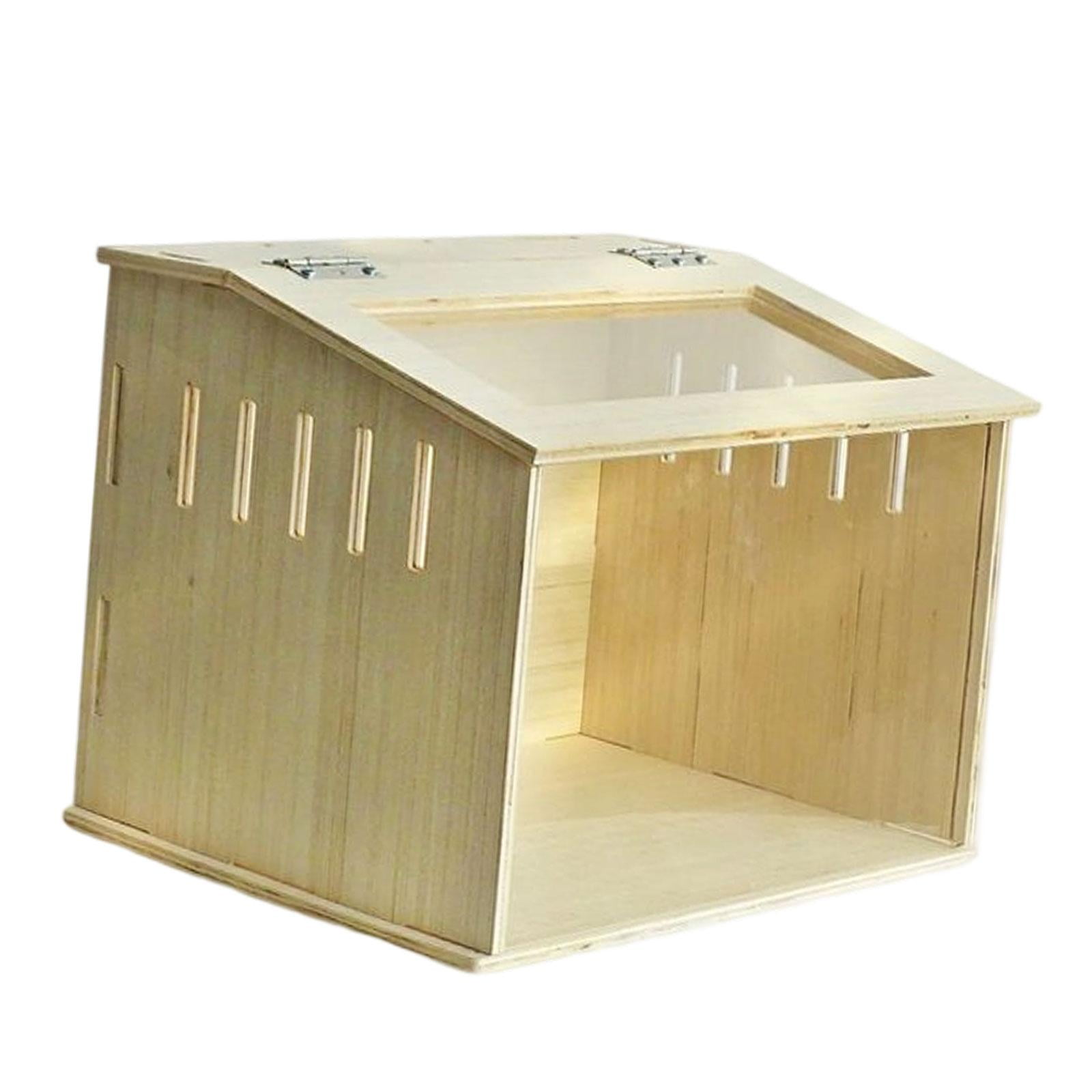 EHJRE Wood Hamster Cage Nesting Box for Chicken for Gerbils Guinea Pig Chinchillas 40cmx30cmx30cm