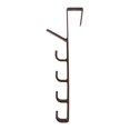 thumbnail image 3 of Colgador de puerta con 5 ganchos, ganchos de almacenamiento portátiles sobre , toalleros, estante organizador para colgar ropa, sombreros, Café BLESIY Colgador de puerta, 3 of 6
