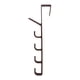 thumbnail image 3 of Colgador de puerta con 5 ganchos, estante organizador portátil multifuncional detrás de puerta para colgar ropa, toals, abrigos, baño, cocina Café Macarena Colgador de puerta, 3 of 6