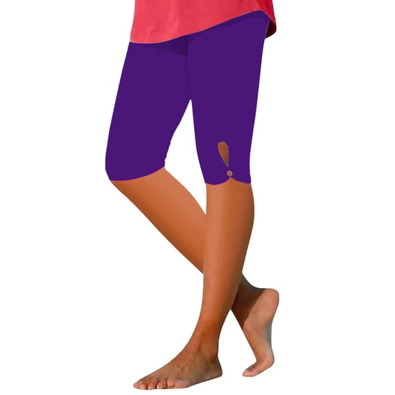 Seductiva Leggings for Women Women's Quarter Pants 2025 High Waisted Hollow Yoga Quarter Pants Lightweight and Comfortable Quarter Pants Solid Color Soft Casual Pajama Pants Leggings