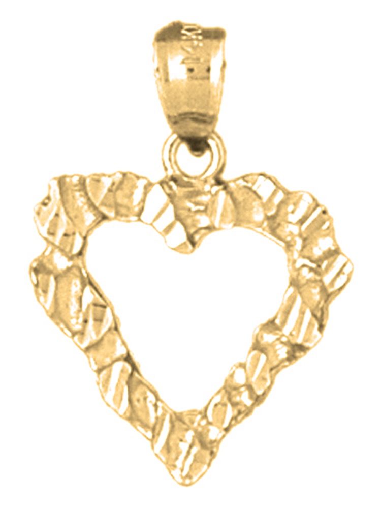 Made in USA 18K Yellow Gold I Love You Pendant JEWELS OBSESSION 18K I Love You Pendant