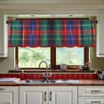 thumbnail image 3 of Yayeee Kitchen Curtains Tier Set of 2 Light Filtering 57"x24" Over Sink Window Panels, Red Green Pattern, 3 of 7
