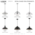 thumbnail image 3 of 41184-04 Livex Lighting Metal Shade - 1 Light Mini Pendant in Coastal Style - 14 Inches wide by 16 Inches high-Black Finish    -Traditional, 3 of 11
