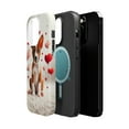 thumbnail image 2 of DistinctInk Tough Case for Apple iPhone 14 Pro MAX (6.7" Screen), Compatible with MagSafe Charging - Valentine's Day Basenji Puppy, 2 of 6