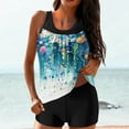 thumbnail image 6 of Nrmvnmi Tankini Swimsuits for Women 2 Piece Bathing Suits Floral Prints Round Neck Swim Tank Top with Boy Shorts Modest Swimwear Mothers Day Gifts, 6 of 6
