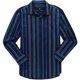 thumbnail image 1 of INC Camisa de vestir con botones y código de barras para hombre, azul, pequeña I-N-C Botones al frente, 1 of 1