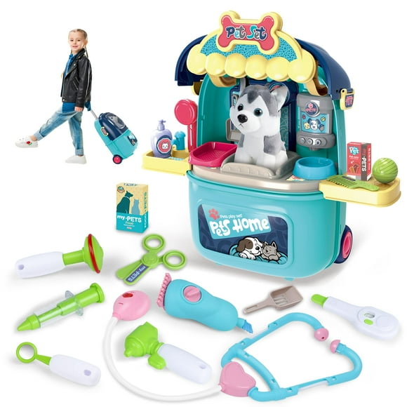 Set Magic4U de cuidado de mascotas y cuidado de mascotas Pretend Play para niños de 3 a 6 años