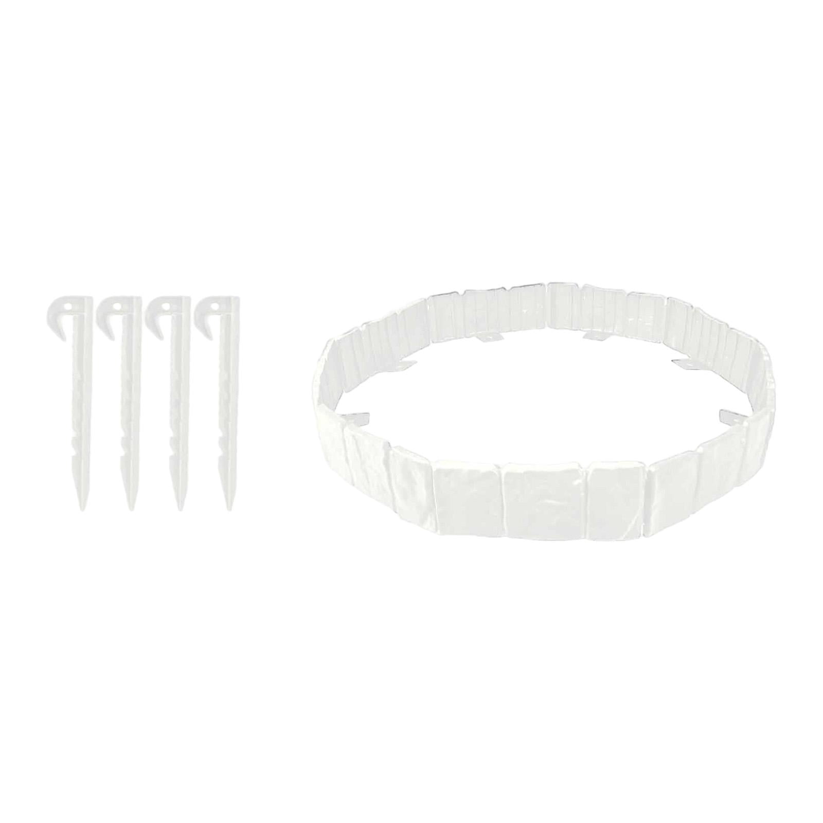 Nishiyuenyi Garden Edging Border Easily Install Outdoor Yard Multifunctional Lawn Border White