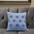 thumbnail image 5 of Amrita Sen Designs  20 x 20 in. Medallion Suede Blown & Closed Pillow - Sky Blue, White & Indigo, 5 of 5