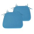 thumbnail image 1 of Cojines para sillas de comedor con lazos y funda extraíble, almohadillas para sillas de cocina de 2" de grosor, juego de 2 cojines de asiento con respaldo antideslizante para comedor interior, 16,5", 1 of 5