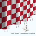 thumbnail image 6 of Red and White Checkered Pattern Shower Curtain 72"x84" ,Bathroom Decorative Shower Curtains Set with 12 Hooks,Modern Waterproof Washable Shower Curtain, 6 of 6