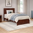 thumbnail image 1 of AFI Canyon Wood Twin Foundation Bed Frame with Matching Footboard in Walnut, 1 of 25
