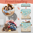 thumbnail image 3 of CURLYOOT Seashells Scallop Cube Storage Bin, 11 Inch Storage Cube Fabric Bin for Shelves, Seacoast Scenery with Sand Foldable Clothes Organizer Baskets with Leather Handle for Closet Home, 3 of 5