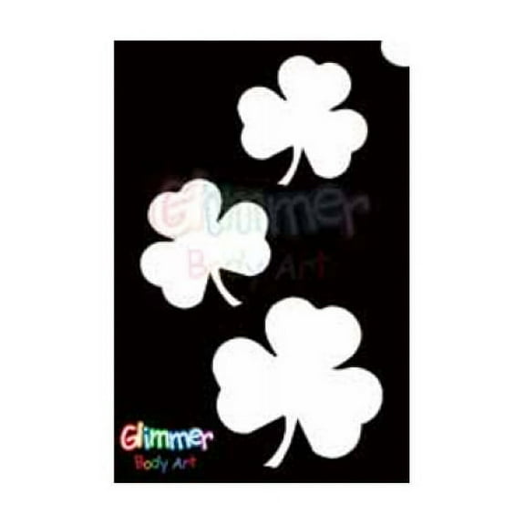 Glimmer Body Art Glitter Tattoo Stencils - Shamrocks 5/pk