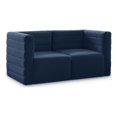 thumbnail image 1 of Meridian Furniture Quincy Navy Velvet Modular Sofa, 1 of 27
