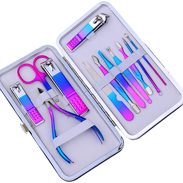 Kits de decoración de uñas, cortaúñas, kits de pedicura, kits de aseo para hombres y mujeres, herramientas profesionales para el cuidado de las uñas Adepaton CPB-US-YYM134-3