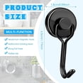 thumbnail image 2 of 4 Pieces Magnetic Hooks, 30lbs Heavy Duty Magnet Hooks Magnetic Hooks Cruise with Black Epoxy Coating Rust Proof for Indoor Outdoor Hanging Kitchen Grill Refrigerator Classroom Wreath Keys, 2 of 5