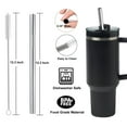 thumbnail image 6 of Sinvic 12.3" Stainless Steel Straws 4 Pack – Replacement for Stanley Adventure Quencher 40 oz/30 oz Tumbler, Reusable Metal Straws with Cleaning Brush, 6 of 9