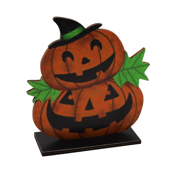 Halloween Wooden Sign Tabletop Decor Spooky Tiered Tray Ornament