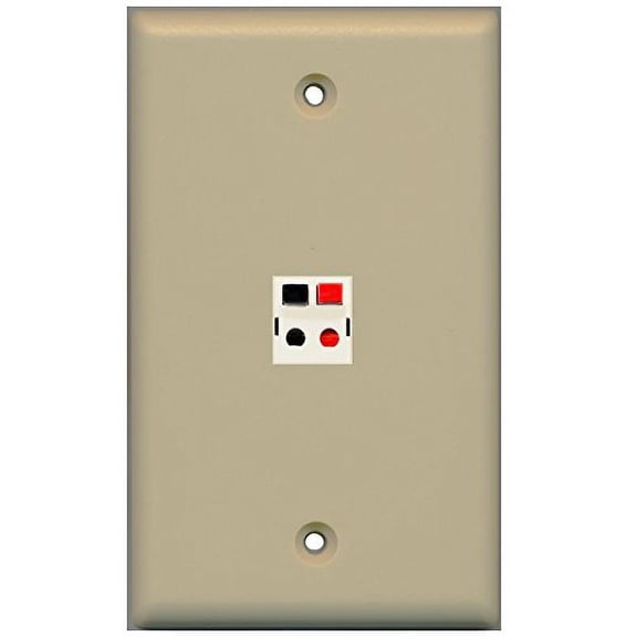 RiteAV Speaker (Ivory) Wall Plate 1 Gang Flat Ivory