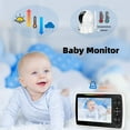 thumbnail image 3 of 5 inch HD Video Baby Monitor with Camera And Audio 1200mah Battery 2.4GHz Wireless Intercom Audio Temperature Sensor Lullaby (UK Plug), 3 of 7