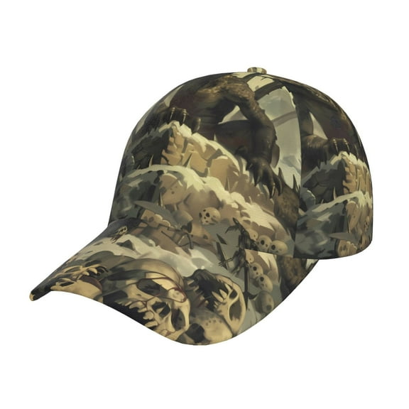 Honeii Epic Dragon Skull Scene Print Hat, Women's Baseball Hat Unisex Fit, Baseball Cap,Adjustable One Size