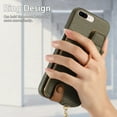 thumbnail image 3 of TECH CIRCLE For iPhone 7 / 8 / SE Case with Card Holder,Slim Stand PU Leather Zipper Wallet Case with Rotation Ring Holder Shockproof Protective Case for Apple iPhone 7 8 SE 2022 4.7",Armygreen, 3 of 8