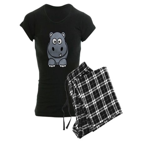

CafePress - Cartoon Hippo Pajamas - Women s Dark Pajamas