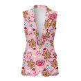 thumbnail image 2 of Uorisanigo Christmas Cute Gingerbread Womens Vest with Pockets Open Front Sleeveless Blazer Vest for Women V Neck Vests Top Fashion Outerwear Size 2XL, 2 of 7
